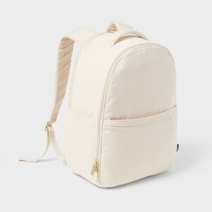 21L 17.5'' Canvas Backpack - Open Story Natural: Softside Cotton for College